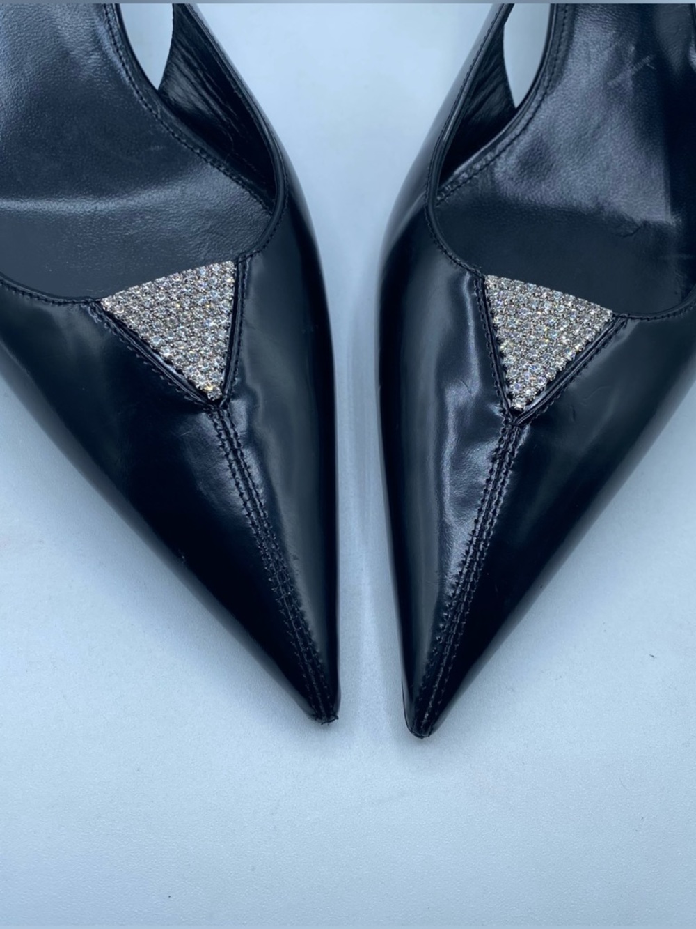 Saint Laurent Cherish Slingback Pumps with Crystal Accents - Picture 4 of 16